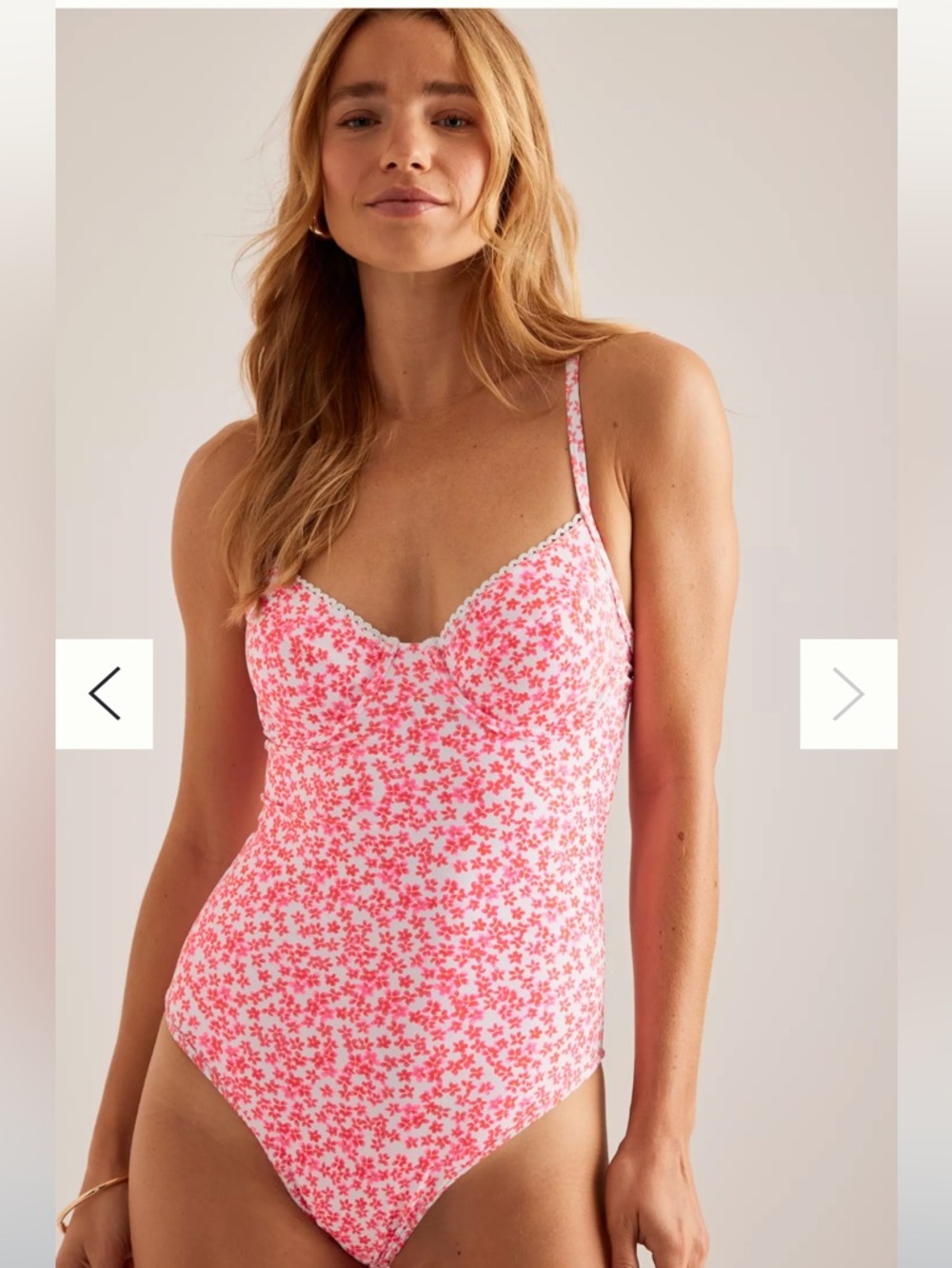 Kulani Kinis Decorative Underwire Cheeky One-Piece Floral size Large - Picture 4 of 11